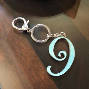 NEW Number 9 sparkly key chain